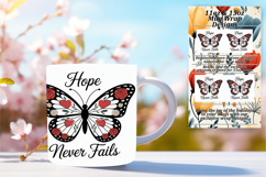 Bold 15oz Mug Wrap Png Template , Butterfly Product Image 1