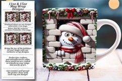 Chuckles Galore: 3D Cartoon Christmas Mug Wrap Product Image 1