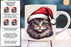 Jolly Xmas Cat Mug Wrap: 11oz/15oz Product Image 1