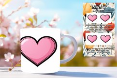 Love-Infused Heart Mug Wrap for Romantic Moments Product Image 1