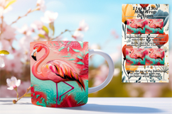 Warm 15oz Mug Wrap Png Artwork , Flamingo Product Image 1