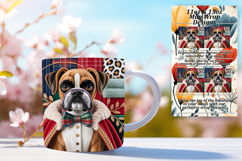 Floral 11oz Mug Wrap Png Template , Holiday Pets Product Image 1