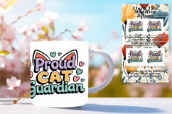 Elegant 11oz Mug Wrap Png Design , Cat Quote Product Image 1