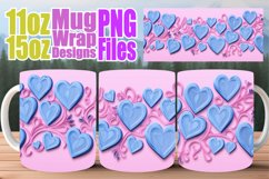 Embroidered Heart 3D Crochet Mug Wrap Art Product Image 1