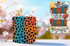 Bold Leopard Print Mug Wrap - Gradient 11oz 15oz Product Image 1