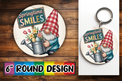 Joyful Coaster Round Style, Easter Gnomes Product Image 1