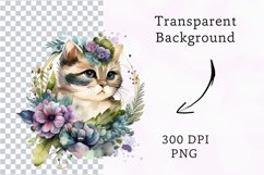 Watercolour Fantasy Kitten Clipart Product Image 2