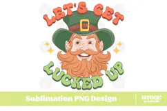 Happy St Patrick's Day PNG DTF Irish Lucky Leprechaun Beer Product Image 1