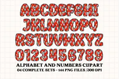 Christmas Alphabet png clipart, christmas letters doodle Product Image 5