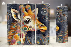 4 Giraffe Tumbler Sublimation, 20 oz Tumbler Wrap Product Image 4