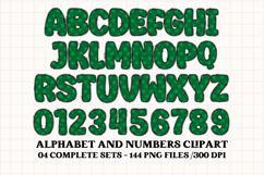 St patrick alphabet png clipart, st patrick letters doodle Product Image 5