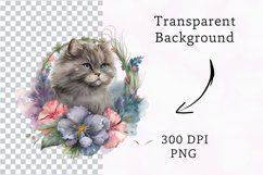 Watercolour Fantasy Kitten Clipart Product Image 2