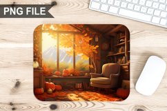 Autumn Home Sublimation Mouse Pad PNG Design Product Image 1