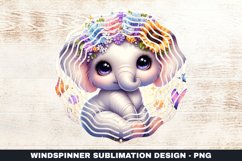 Elephant Wind Spinner Sublimation Design Product Image 1