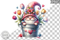Spring Gnome Sublimation - Clipart PNG Design Product Image 1