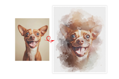 Artistic Puppy Watercolor Filter Product Image 1