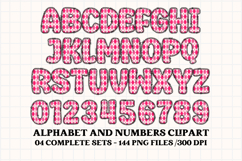 Valentine Alphabet Clip Art, valentines day letters doodle Product Image 5