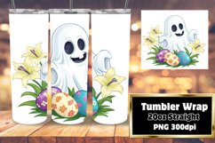 Vibrant Easter Ghost Tumbler Wrap: Spring 20oz Product Image 1