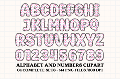 Unicorn Alphabet png clipart, unicorn letters doodle Product Image 5