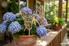 Butterfly Garden Stake Laser Cut | Glowforge | SVG Product Image 1