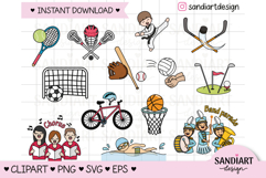 Sports Disciplines, Bundle Clipart, PNG, SVG and EPS Product Image 1