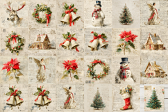 Vintage Christmas Journal Pages Png Clipart Product Image 3