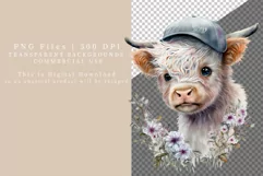 Baseball baby boy clipart, Baseball clipart, Highland calf Product Image 3