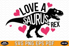 Love a Saurus Rex Valentine Day SVG | SVG Cut files Product Image 1