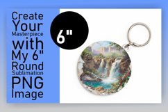 Rustic Wilderness 3D Circle Keychain PNG Design Product Image 1