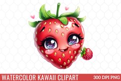 Watercolor Kawaii Clipart Product Image 1