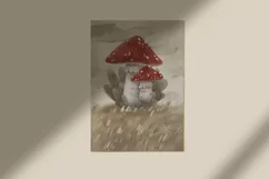 FLY AMANITA MUSHROOM Amanita muscaria, fly agaric hand paint Product Image 11