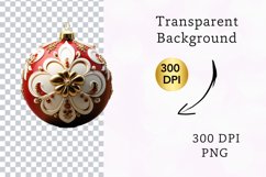 Watercolor Christmas Bauble Clipart, Christmas Bauble png Product Image 2