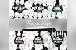 160 Procreate Young Child Boy Head Stamp Brushes Product Image 11