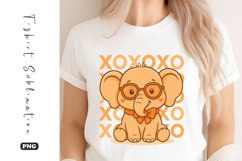 Cute Elephant XOXO T-Shirt Sublimation PNG Product Image 1