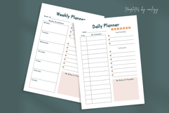 Cute Pastel Daily &amp; Weekly Planner Template | Aesthetic Product Image 3