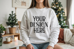 Christmas Gildan 18000 ASh Sweatshirt Mockups Product Image 1