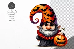 Halloween clipart, Halloween gnome clipart, Gnome clipart Product Image 1