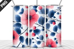 Flowers Tumbler Wrap | Sublimation Design | Tumbler PNG Product Image 1