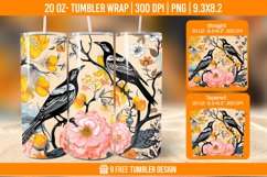 Sparrow Tumbler Wrap Designs, Sublimation Wrap Product Image 1