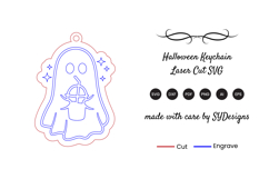 Halloween Keychain Laser Cut SVG Product Image 2