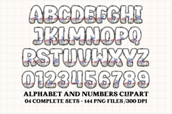 Easter Floral Alphabet &amp; Numbers Seamless Patterns PNG Product Image 6