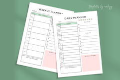 Aesthetic Daily &amp; Weekly Planner Editable Canva Template Product Image 3