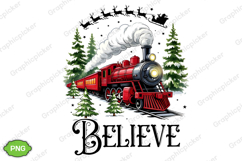 Believe North Pole Train Png, Christmas Png, Believe Png Product Image 3