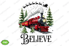 Believe North Pole Train Png, Christmas Png, Believe Png Product Image 3