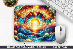 Mouse Pad Sublimation, Summer Mouse Pad PNG Design Product Image 1