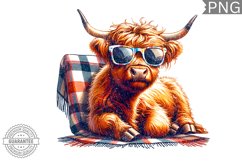 Retro Highland Cow Sublimation Bundle | Vintage Cow Design Product Image 8