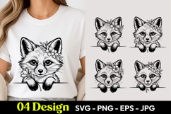 Little Fox Face SVG PNG Product Image 1
