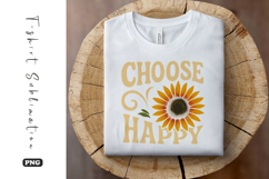Choose Happy Sunflower Retro T-Shirt Sublimation Product Image 1