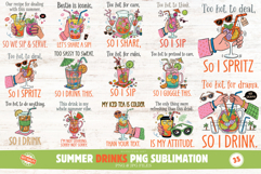 Funny Summer Drinks Png Sublimation Product Image 1