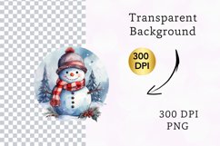 Christmas snowman clipart, snowman sublimation Product Image 2